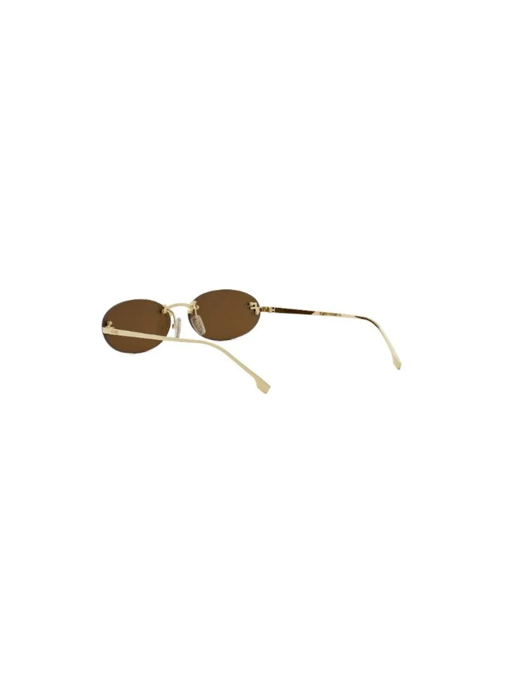 New FENDI Women's Sunglasses Metal Frame FIRST CRYSTAL FE4075US 30L 54 Gold Oval